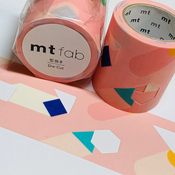 CUTOUT STRETCHING SHAPES Die Cut Mt Washi Tape ~ 1 Roll ~ 45mm x 3m (10 Feet) ~ Thin Vinyl Like Texture