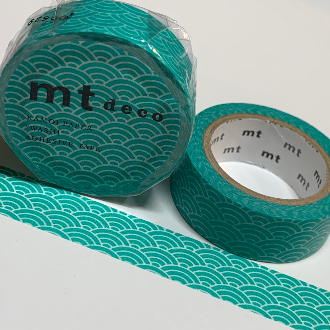 BRIGHT TEAL MERMAID Tail MT Washi Tape - 1 Roll - 15mm x 7m (23 feet)