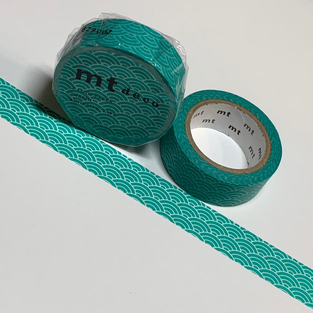 BRIGHT TEAL MERMAID Tail MT Washi Tape - 1 Roll - 15mm x 7m (23 feet)