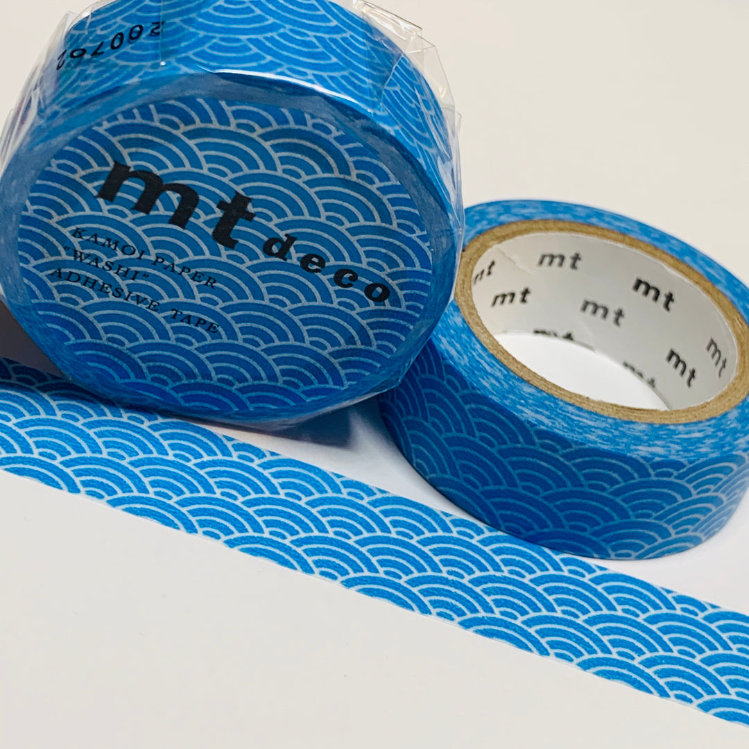 BRIGHT TRUE BLUE MERMAID Tail MT Washi Tape - 1 Roll - 15mm x 7m (23 feet)