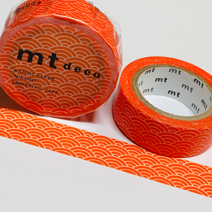 BRIGHT ORANGE MERMAID Tail MT Washi Tape - 1 Roll - 15mm x 7m (23 feet)