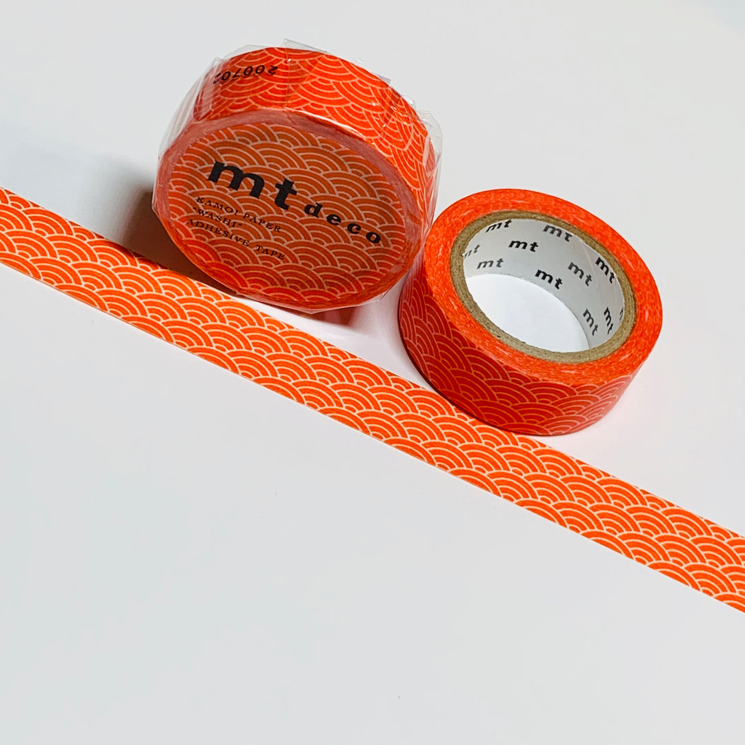 BRIGHT ORANGE MERMAID Tail MT Washi Tape - 1 Roll - 15mm x 7m (23 feet)