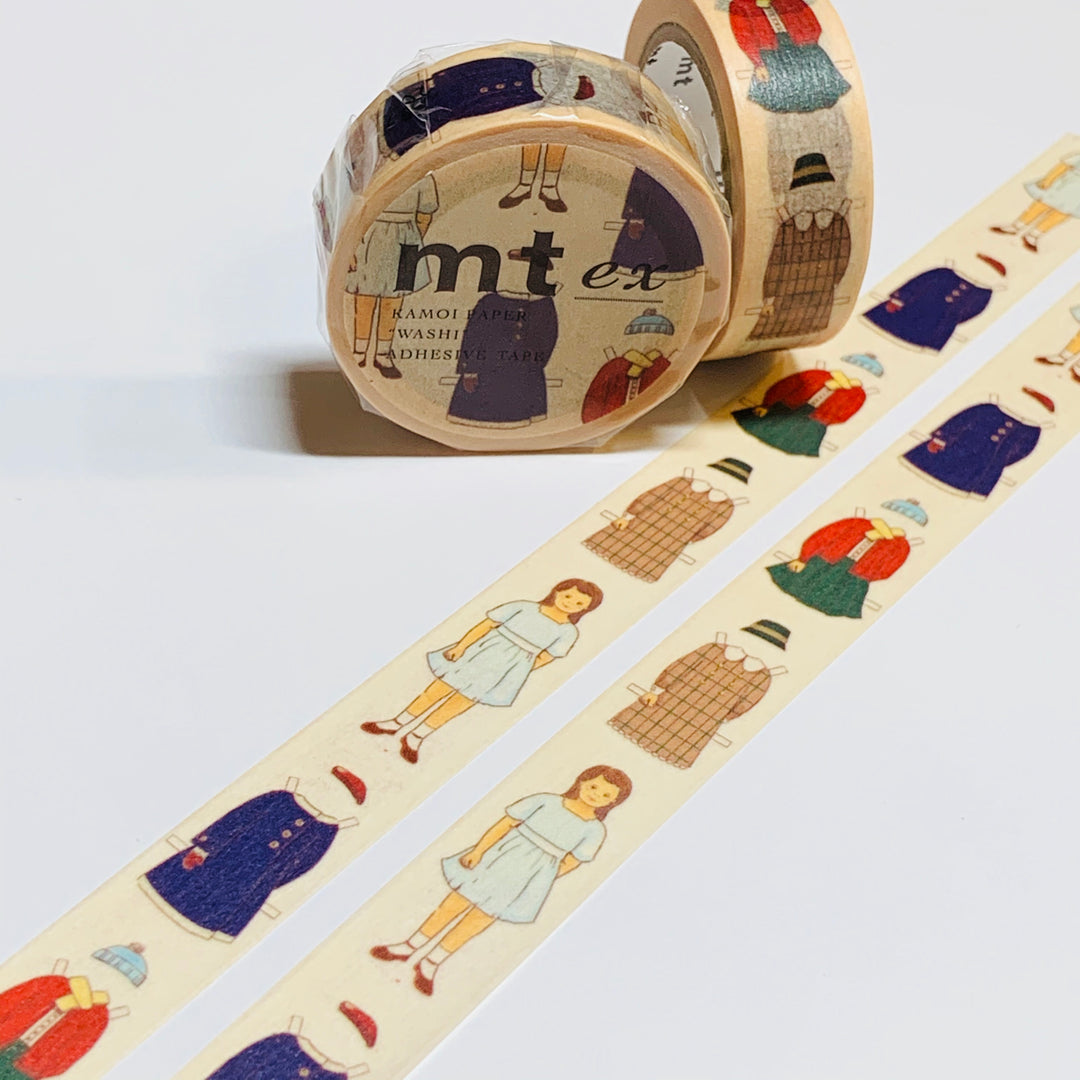 VINTAGE PAPER DOLLS Mt Washi Tape - 1 Roll - 15mm x 7m (23 Feet)