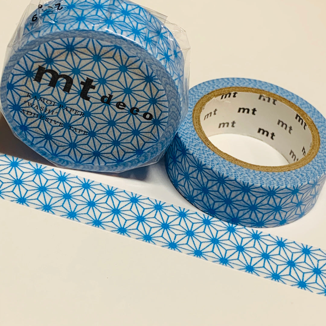 BRIGHT BLUE STARBURSTS MT Washi Tape - 1 Roll - 15mm x 7m (23 feet)