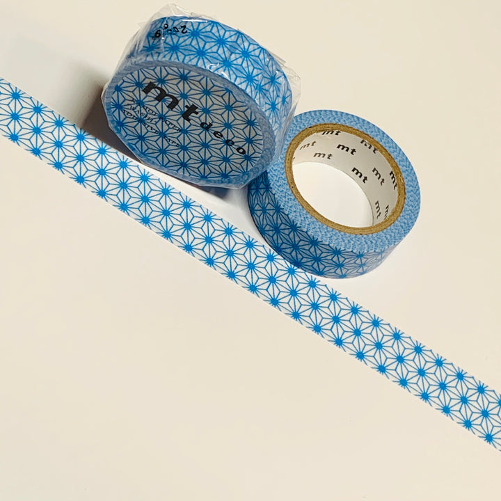 BRIGHT BLUE STARBURSTS MT Washi Tape - 1 Roll - 15mm x 7m (23 feet)