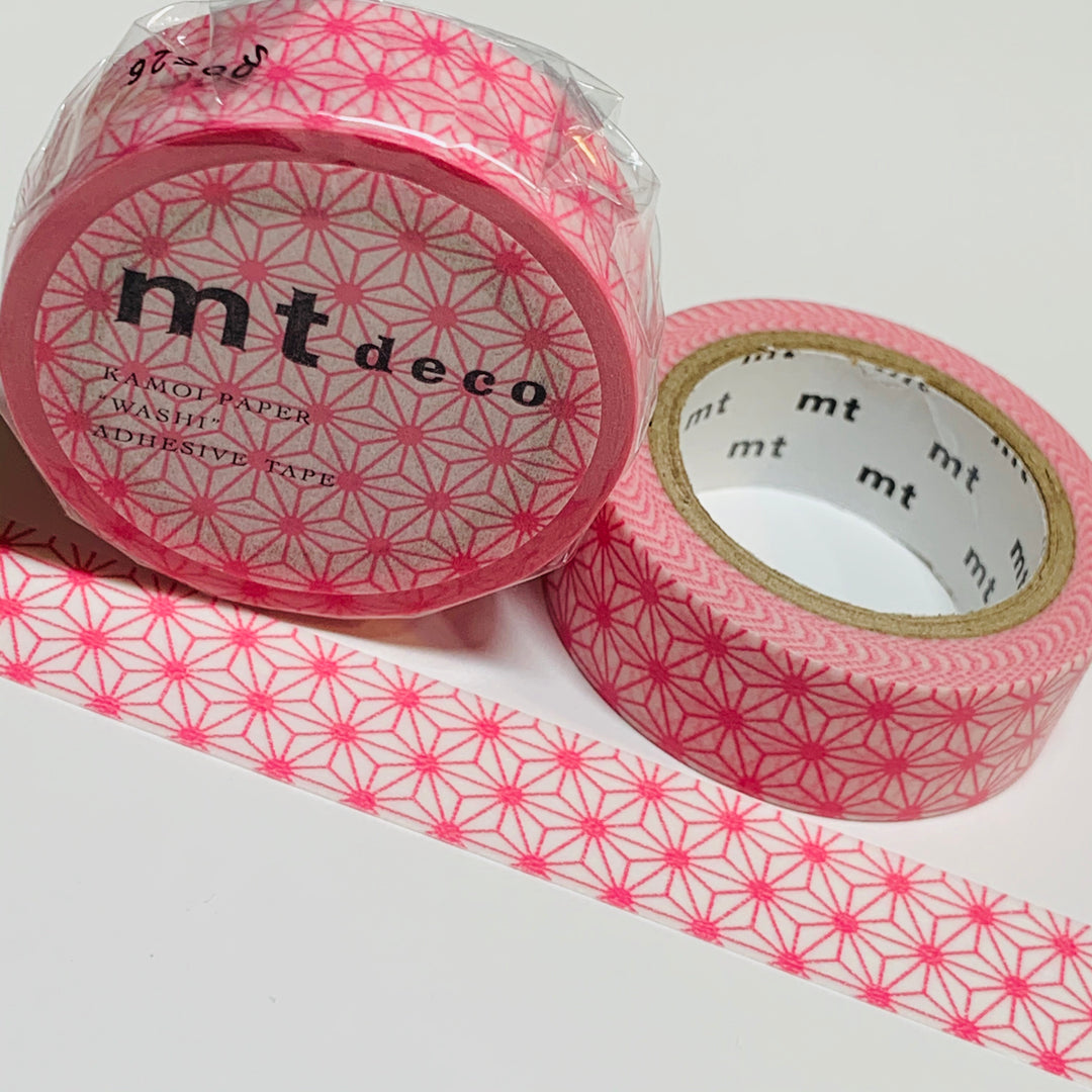 BRIGHT PINK STARBURSTS MT Washi Tape - 1 Roll - 15mm x 7m (23 feet)