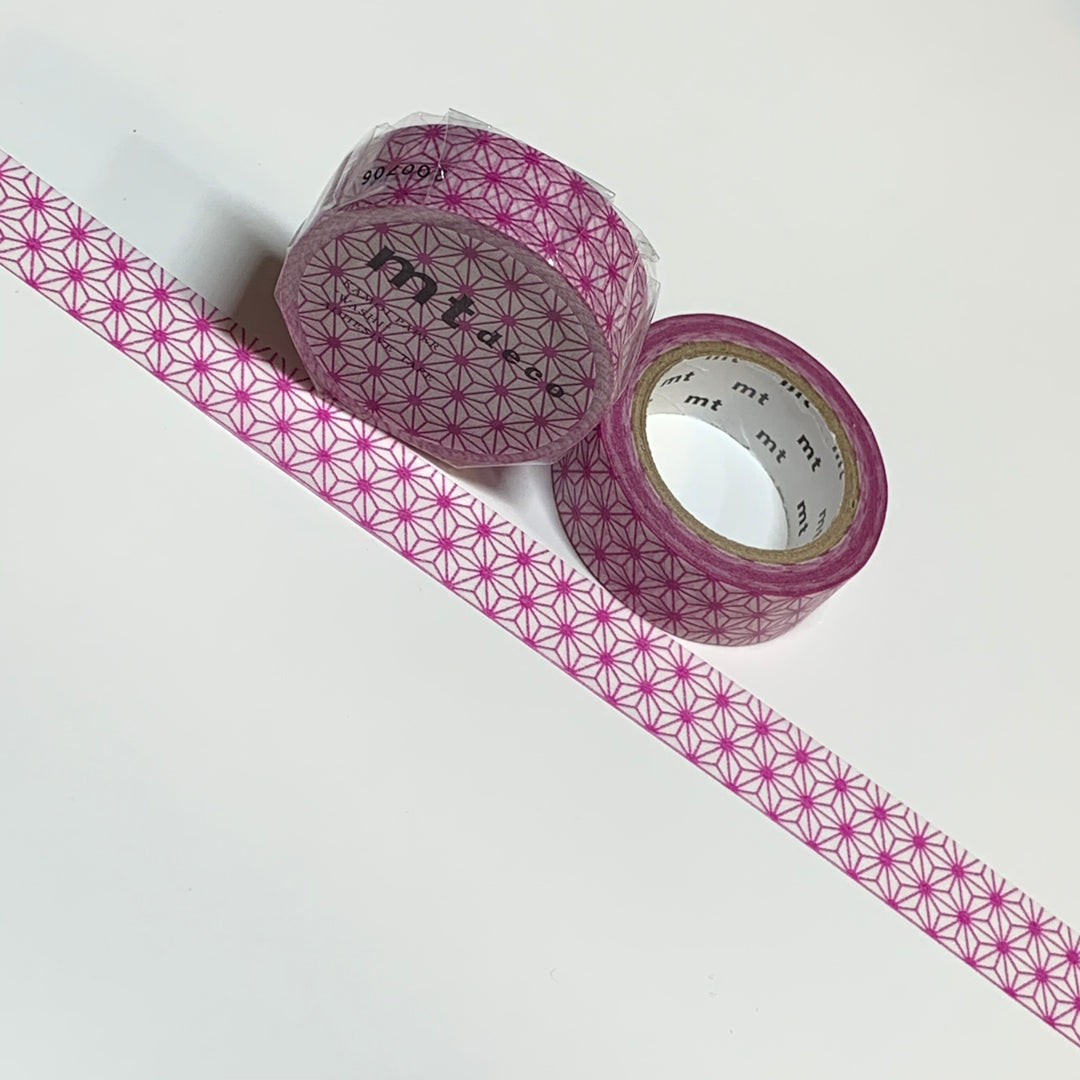 BRIGHT RASPBERRY Purple STARBURSTS MT Washi Tape - 1 Roll - 15mm x 7m (23 feet)