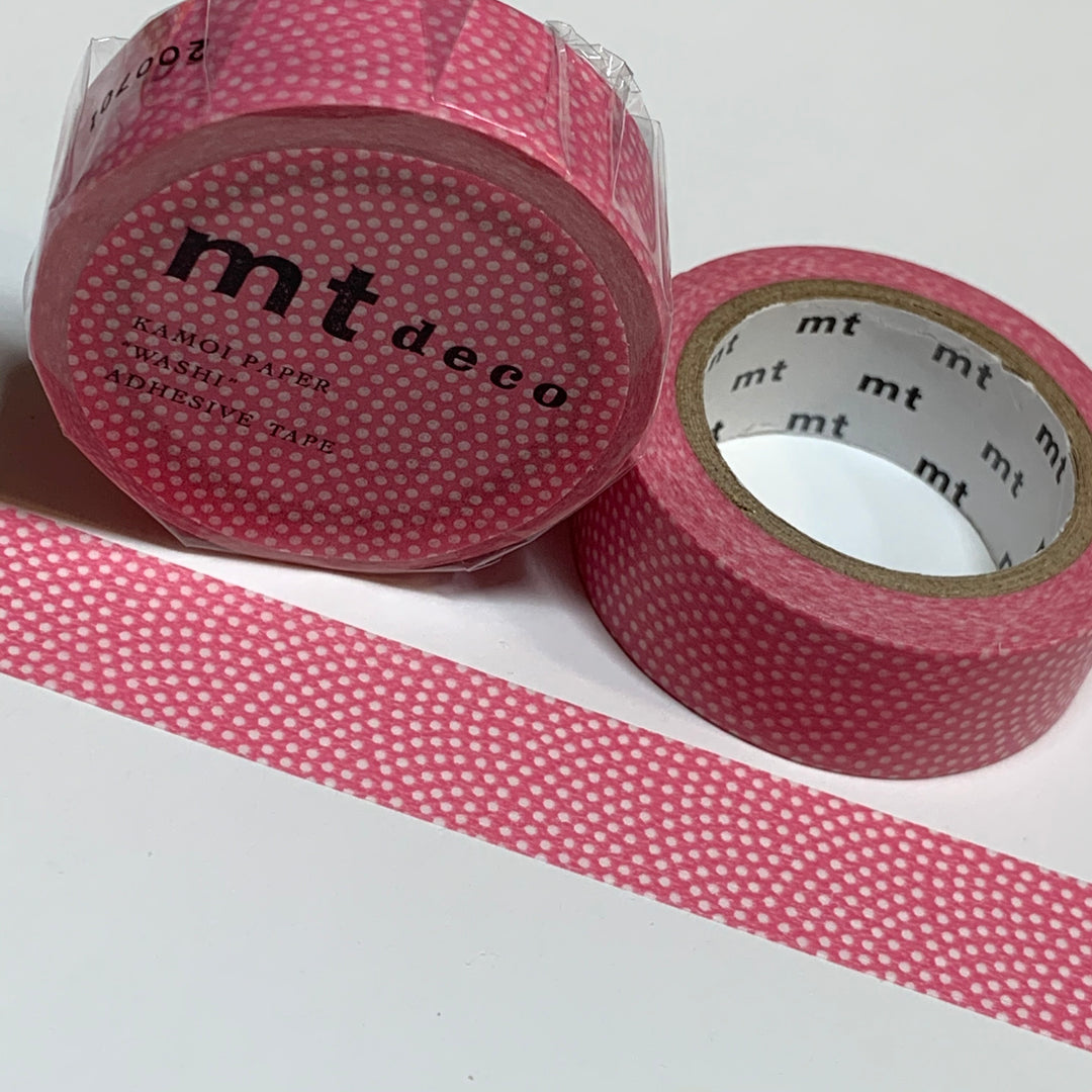 BRIGHT PINK SHARKSKIN Pattern MT Washi Tape - 1 Roll - 15mm x 7m (23 feet)