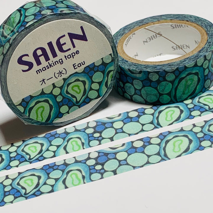 EAU UNDER The MICROSCOPE Saien Washi Tape ~ 1 Roll ~ 15mm x 10m (33 Feet)