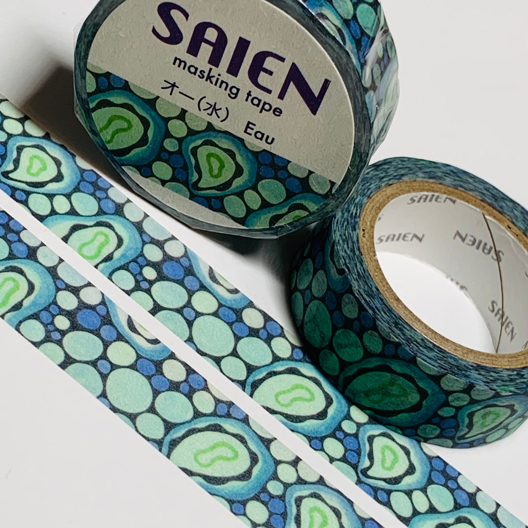 EAU UNDER The MICROSCOPE Saien Washi Tape ~ 1 Roll ~ 15mm x 10m (33 Feet)