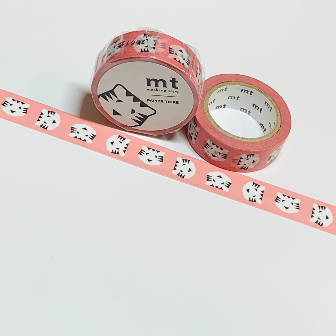 PAPIER TIGRE Le TIGRE Pink Version Mt Washi Tape - 1 Roll - 15mm x 7m (23 Feet)