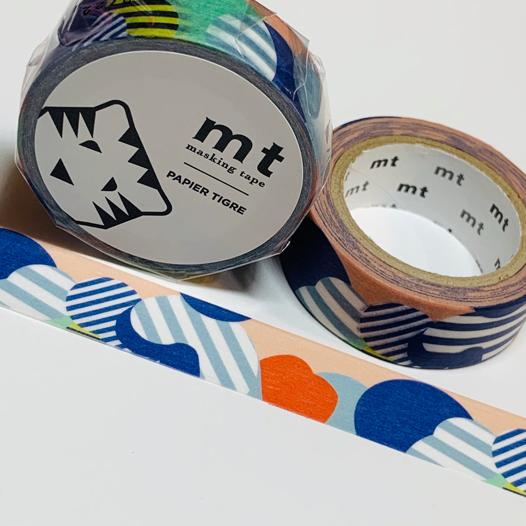 PAPIER TIGRE CLOUDS Mt Washi Tape - 1 Roll - 15mm x 7m (23 Feet)