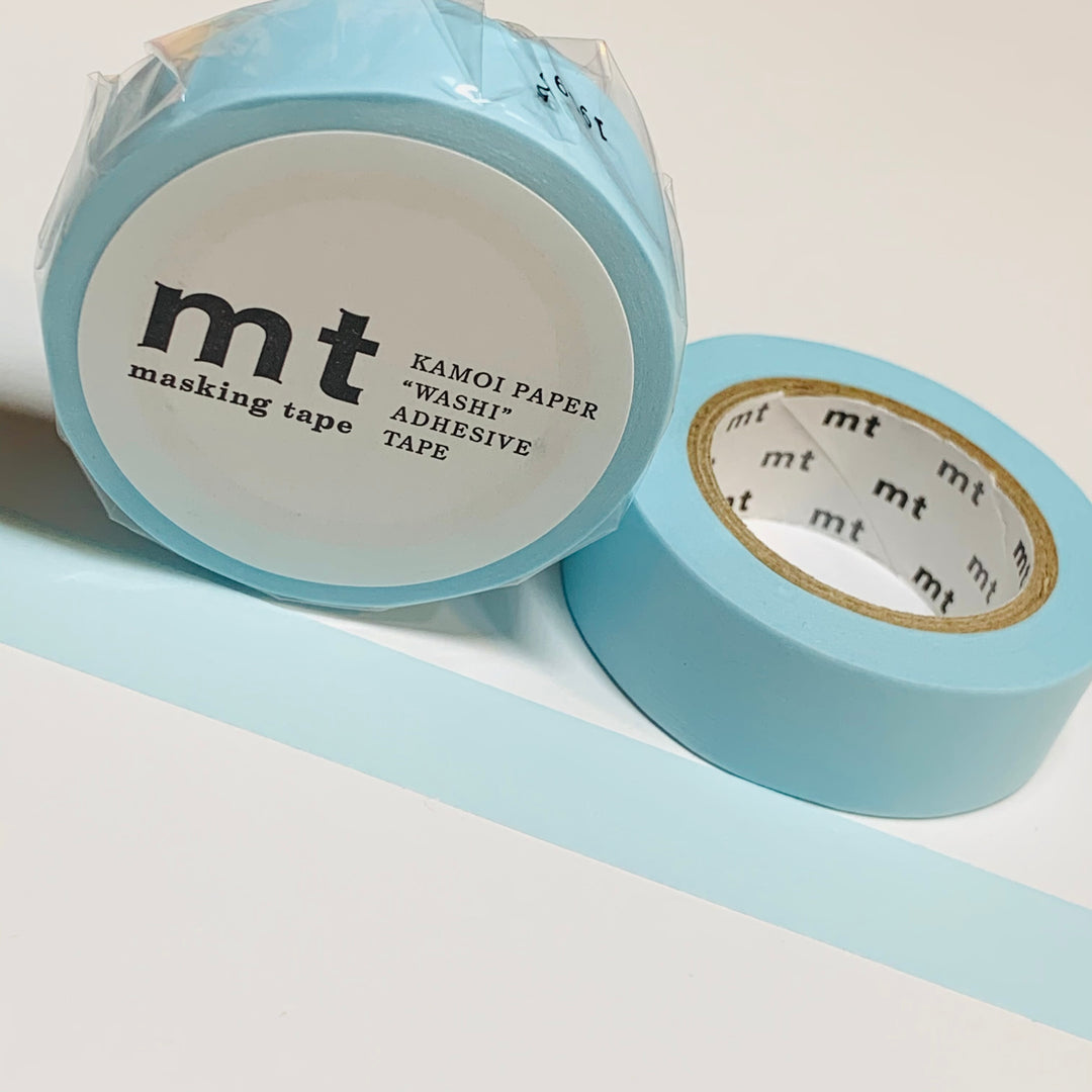 PASTEL POWDER BLUE Solid Matte Mt Washi Tape ~ 1 Roll ~ 15mm x 10m (33 Feet)