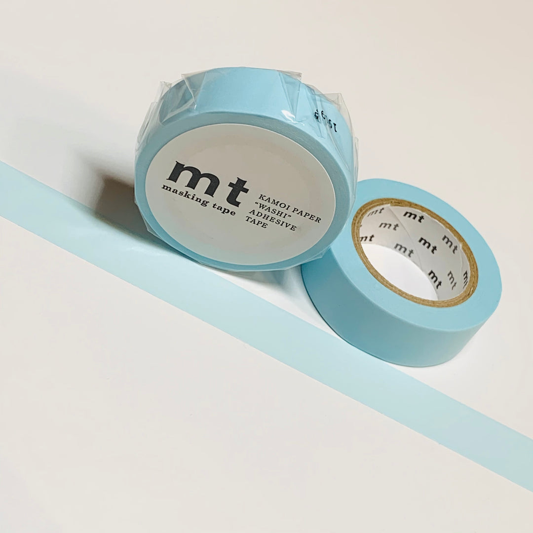 PASTEL POWDER BLUE Solid Matte Mt Washi Tape ~ 1 Roll ~ 15mm x 10m (33 Feet)