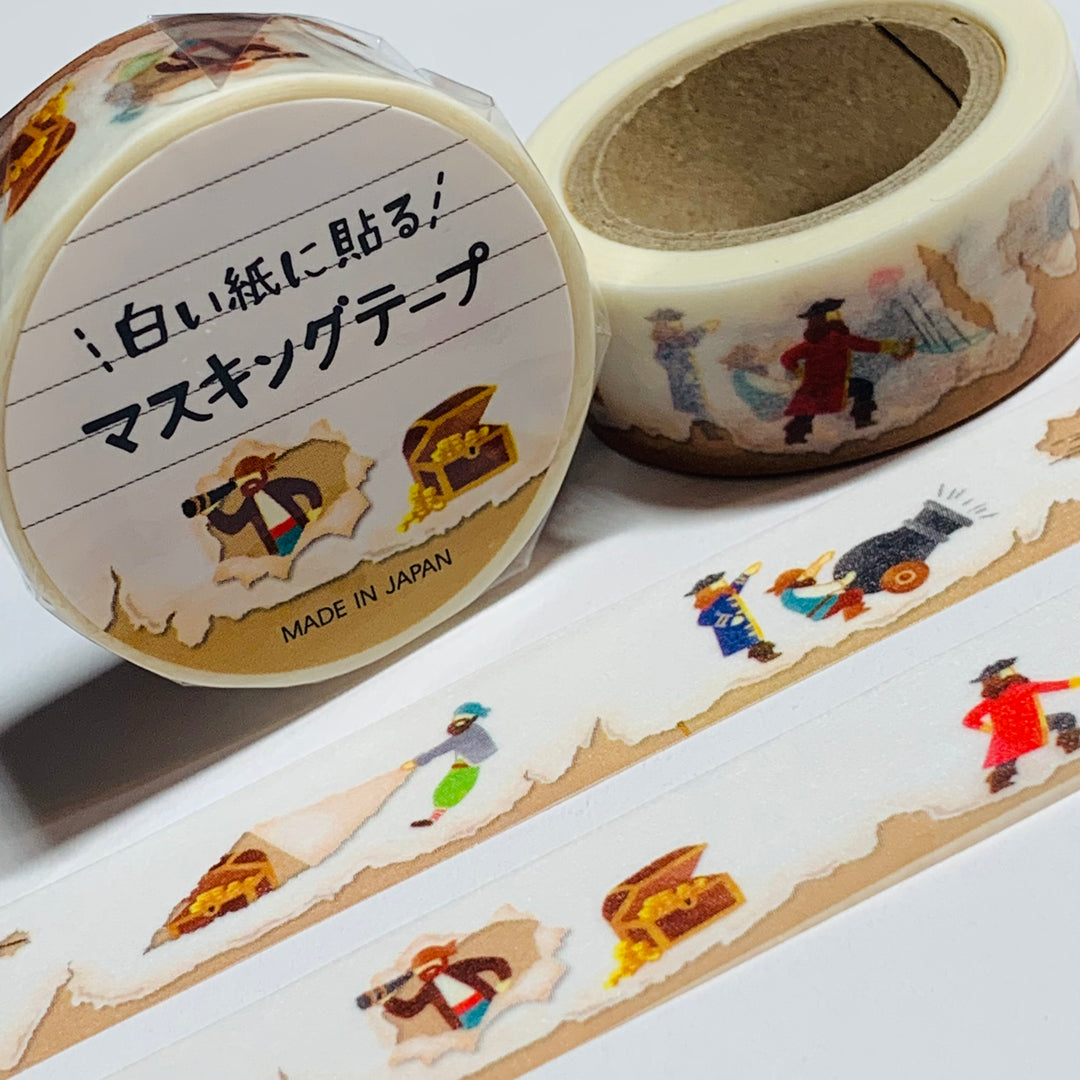 PIRATE TREASURE CHEST Mind Wave Washi Tape ~ 1 Roll ~ 15mm x 7m (23 Feet)