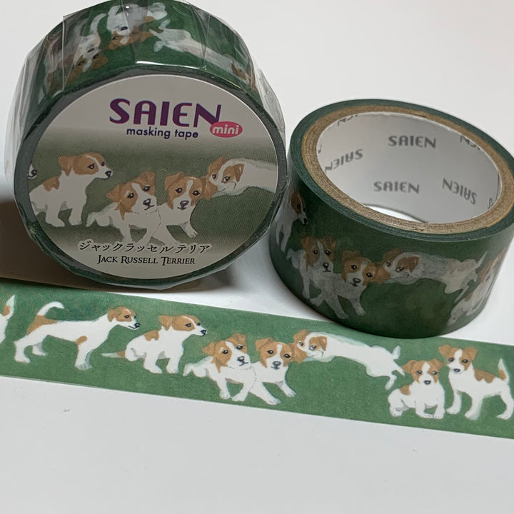 JACK RUSSELL TERRIER Dog Saien Silky Washi Tape ~ 1 Roll ~ 20mm x 4m (13 Feet)