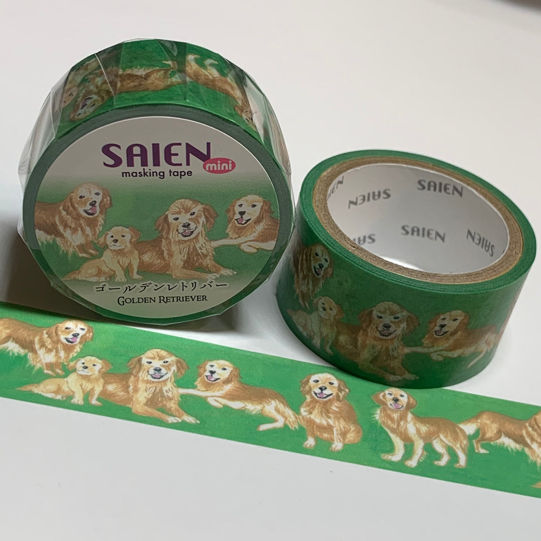 GOLDEN RETRIEVER Dog Saien Silky Washi Tape ~ 1 Roll ~ 20mm x 4m (13 Feet)