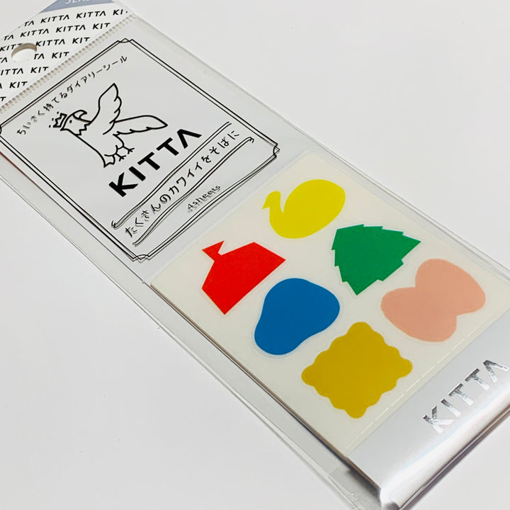 KITTA CHUBBY ICON Stickers by Hitotoki In Matchbook ~ 24 Stickers (6 Designs/4 Each) 7/8 Inch