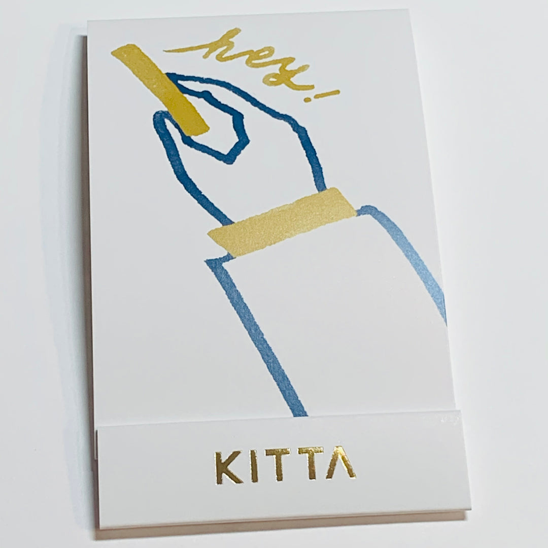 KITTA GOLD FLAME Embossed Washi Strips by Hitotoki In Matchbook ~ 30 Strips (3 Designs/10 Strips Each) ~ 3/4 x 2 Inches