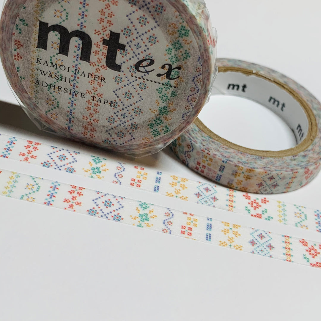 CROSS-STITCH EMBROIDERY Thin Mt Washi Tape ~ 1 Roll ~ 7mm x 7m (23 Feet)