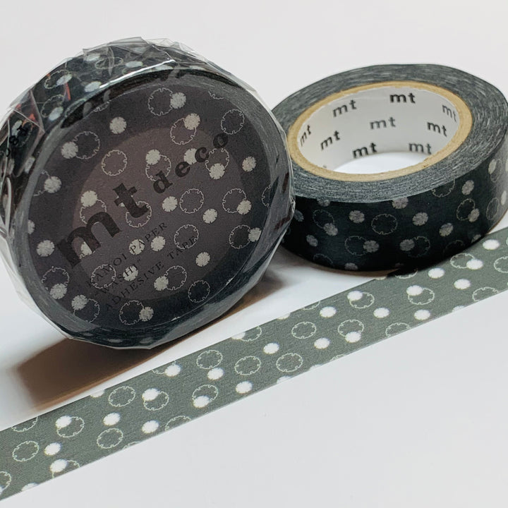 WINTER SNOW BALL Yukiwa Midorinezu Floral Mt Washi Tape ~ 1 Roll ~ 15mm x 10m (33 Feet)