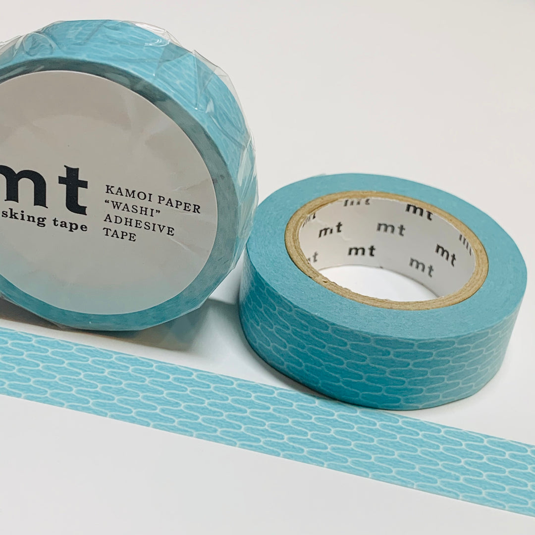 WOVEN BABY BLUE Ajiro Hisoku Mt Washi Tape ~ 1 Roll ~ 15mm x 10m (33 Feet)