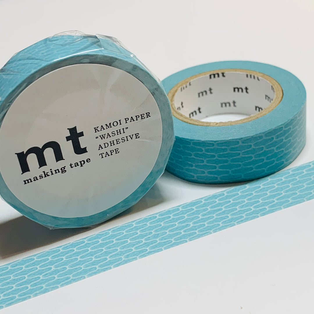 WOVEN BABY BLUE Ajiro Hisoku Mt Washi Tape ~ 1 Roll ~ 15mm x 10m (33 Feet)