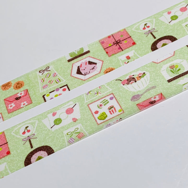 PRETTILY DECORATED PACKAGES & GIFTS Washi Tape Designed for Papier Platz ~ 1 Roll ~ 20mm x 7m (23 Feet)