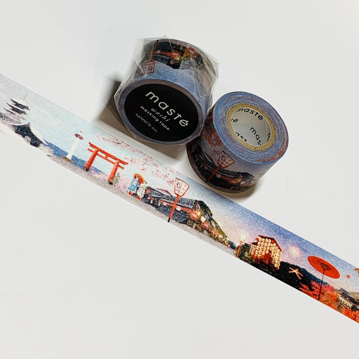 KYOTO JAPAN COUNTRYSIDE Retired Maste Washi Tape ~ 1 Roll ~ 25mm x 7m (23 Feet)