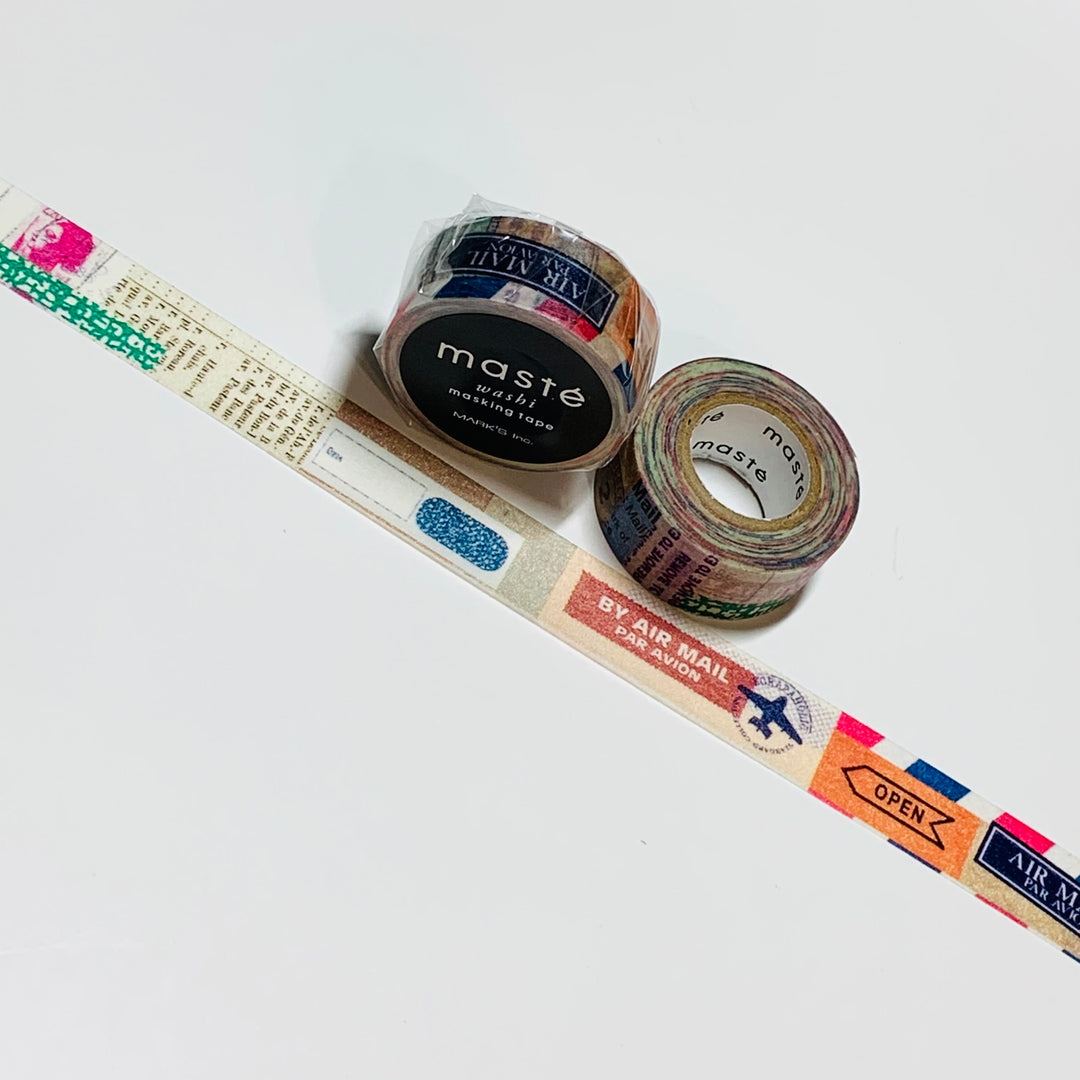 JUNK JOURNAL EPHEMERA Retired Maste Washi Tape ~ 1 Roll ~ 15mm x 7m (23 Feet)