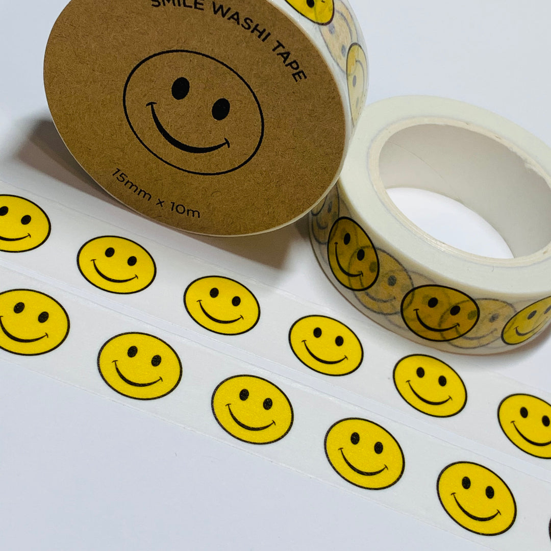 HAVE A NICE DAY Smiley Face Washi Tape ~ 1 Roll ~ 15mm x 10m (33 Feet)