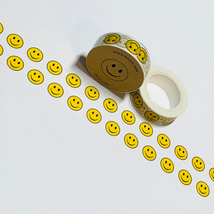 HAVE A NICE DAY Smiley Face Washi Tape ~ 1 Roll ~ 15mm x 10m (33 Feet)