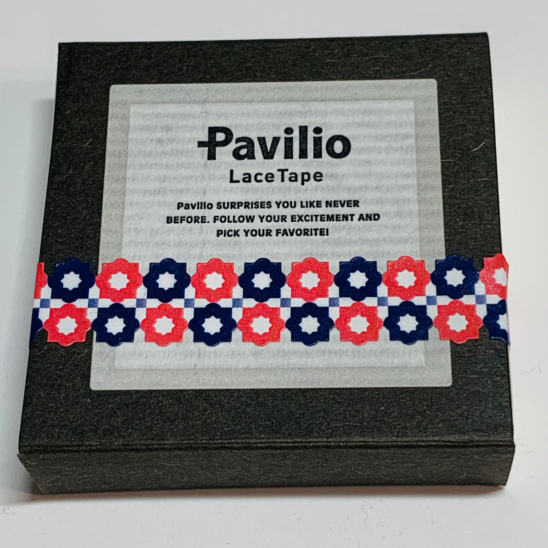 PAVILIO STAR DOTS Die Cut Thin Lace Washi Tape ~ 1 Roll ~ 10mm x 6m (20 Feet)