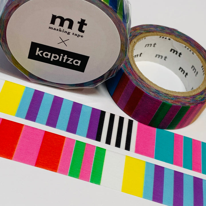 CANDY STRIPES RAINBOW Kapitza MT Washi Tape - 1 Roll