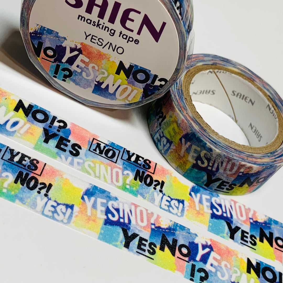 YES Or NO GRAFFITI Saien Masking Washi Tape ~ 1 Roll ~ 15mm x 10m (33 Feet)