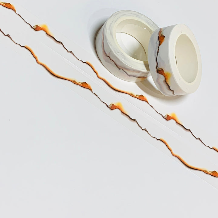 SCORCHED & BURNING PAPER Washi Tape ~ 1 Roll ~ 15mm x 10m (33 Feet)