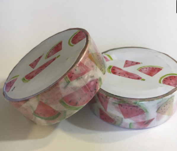 GREEN RIND WATERMELON Washi Tape ~ 1 Roll ~ 15mm x 7m (23 Feet)