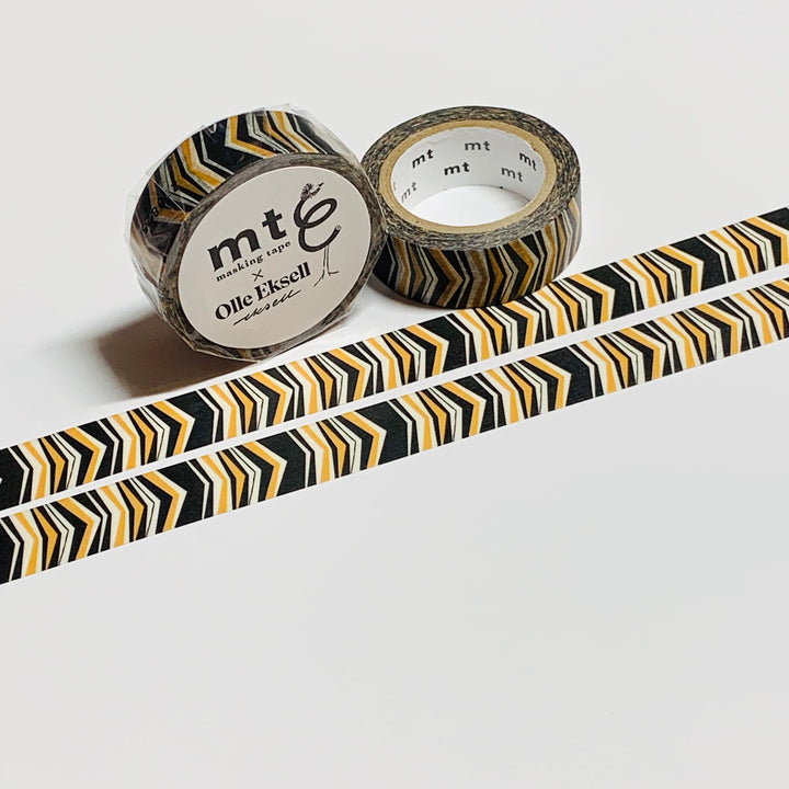 BLACK & GOLDENROD ARROWS Designed by Olle Eksell For MT Washi Tape - 1 Roll