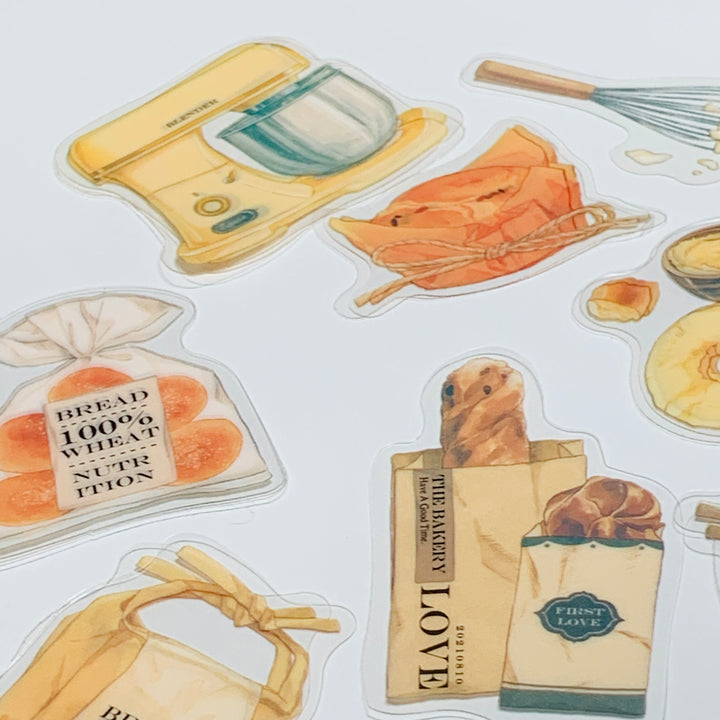 BREAD And PASTRY HOUSE Transparent Peelable Stickers  ~ 40 Pieces ~ 95-120mm Each