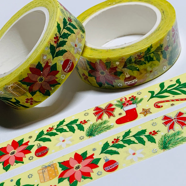 A FEW Of My FAVORITE CHRISTMAS THINGS Silver Foil Washi Tape ~ 1 Roll ~ 15mm x 10m (33 Feet)