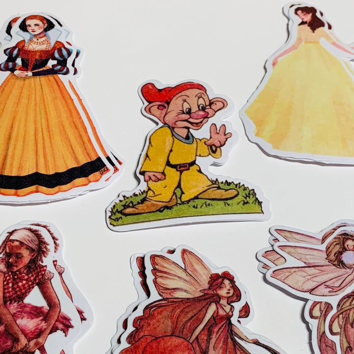 FAIRIES And PRINCESSES FANTASY Peelable Stickers  ~ 45 Pieces ~ Each Sticker is 55mm x 85mm