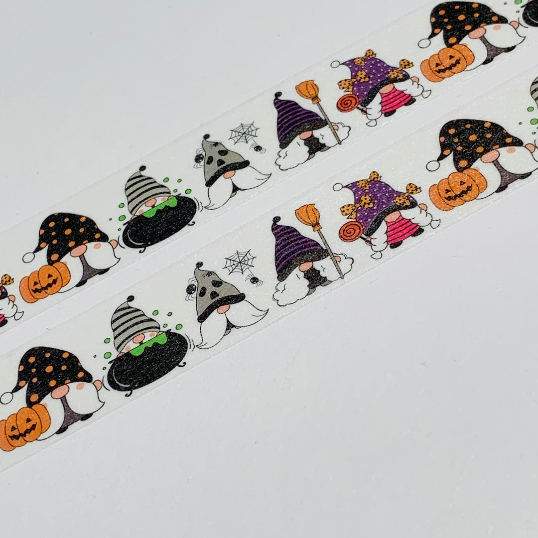 BUBBLY CAULDREN HALLOWEEN GNOMES Washi Tape ~ 1 Roll ~ 15mm x 10m (33 Feet)