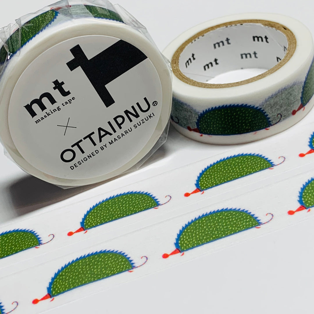 CRAWLING FAT HEDGEHOGS OTTAIPNU Designed By Masaru Suzuki For Mt Washi Tape - 1 Roll - 15mm x 7m (23 Feet)