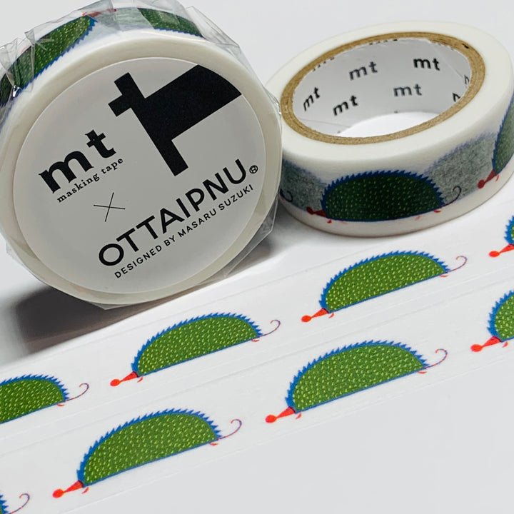 CRAWLING FAT HEDGEHOGS OTTAIPNU Designed By Masaru Suzuki For Mt Washi Tape - 1 Roll - 15mm x 7m (23 Feet)