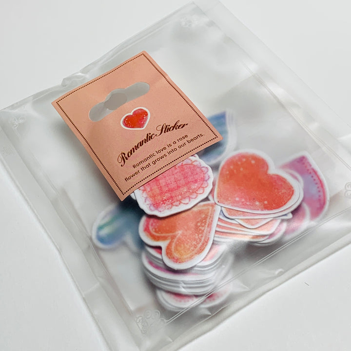 POCKET FULL Of HEARTS Sticker Flakes Stickers ~ 70 Pieces ~ 20mm Each