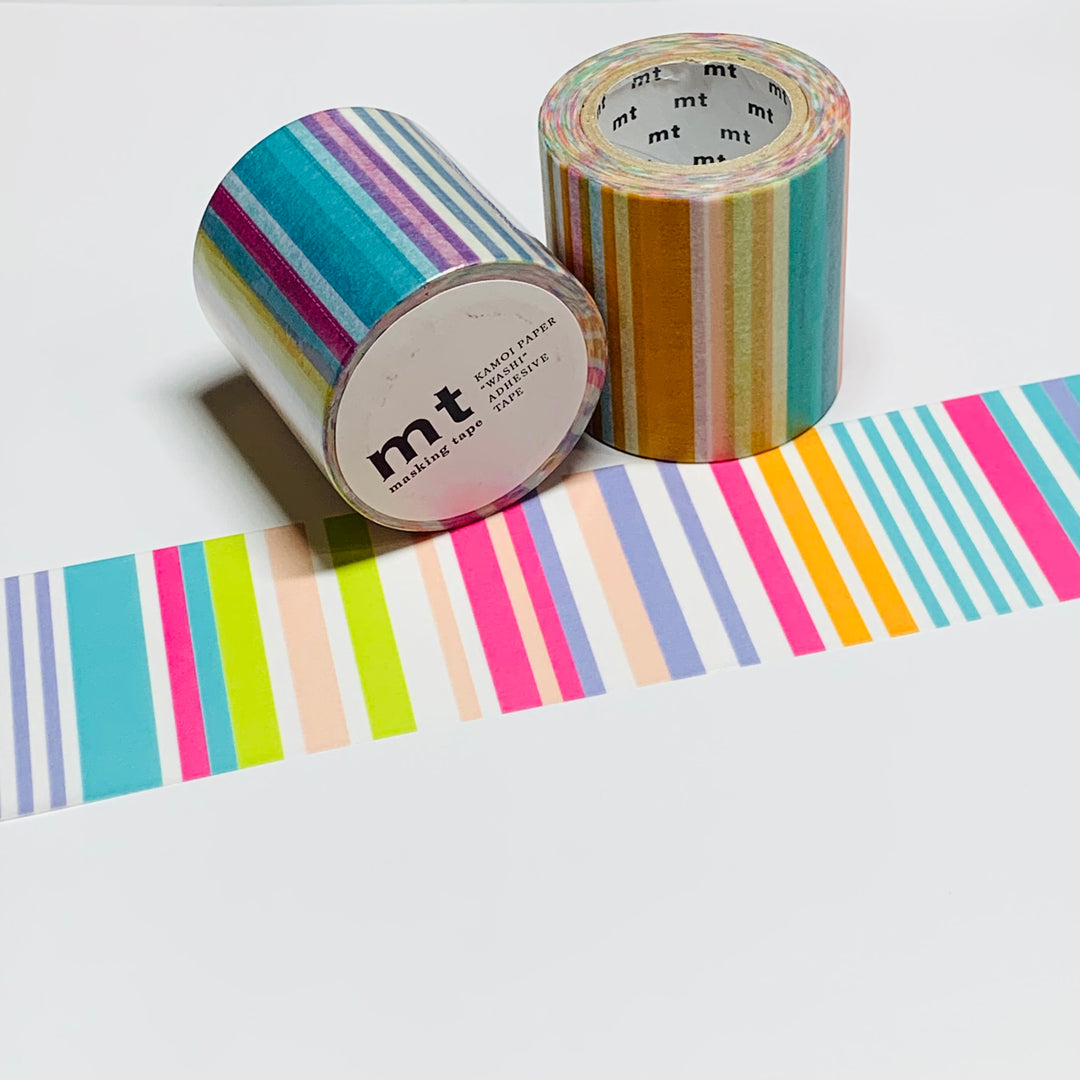 MT CASA MULTI BORDER PASTEL STRIPE Tape For Interior Design - 1 Roll