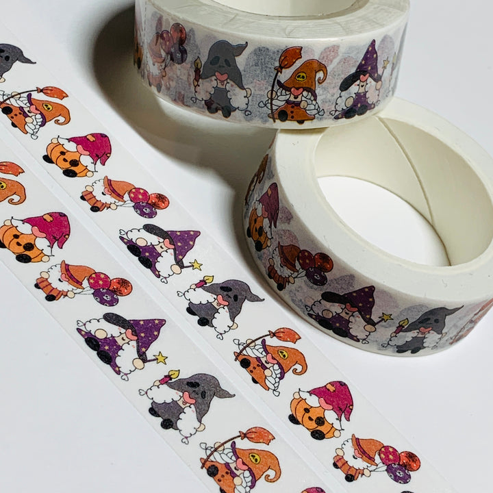 COSTUME PARTY READY HALLOWEEN GNOMES Washi Tape ~ 1 Roll ~ 15mm x 10m (33 Feet)