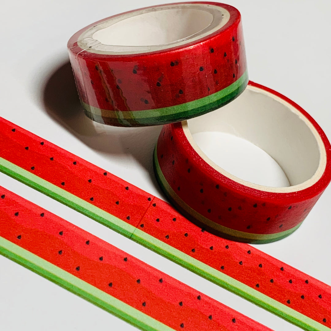 PICNIC WATERMELON RIBBONS Washi Tape ~ 1 Roll ~ 15mm x 5m (16 Feet)