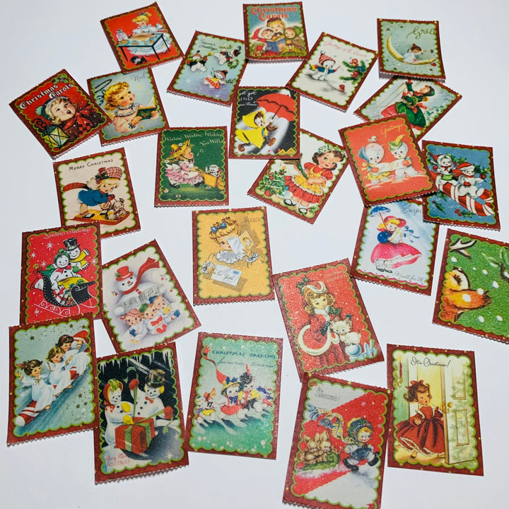 SNOWMAN & FRIENDS ANTICS Christmas Ticket Sticker Sheets ~ 1 Stack ~ 150 Stickers in 30 Designs