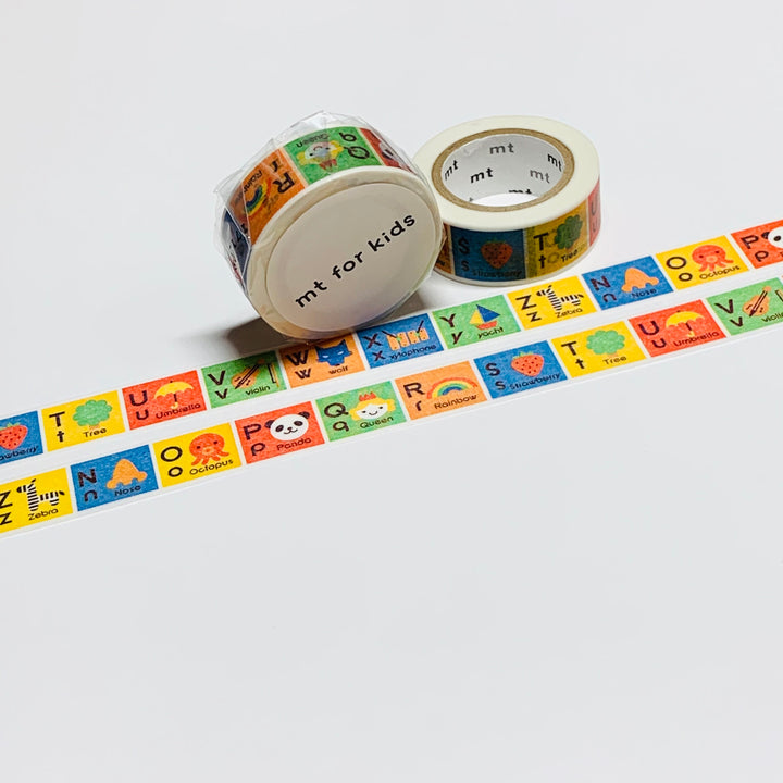 ALPHABET N-Z ELEMENTARY LETTERS Mt Washi Tape ~ 1 Roll ~ 15mm x 7m (23 Feet)